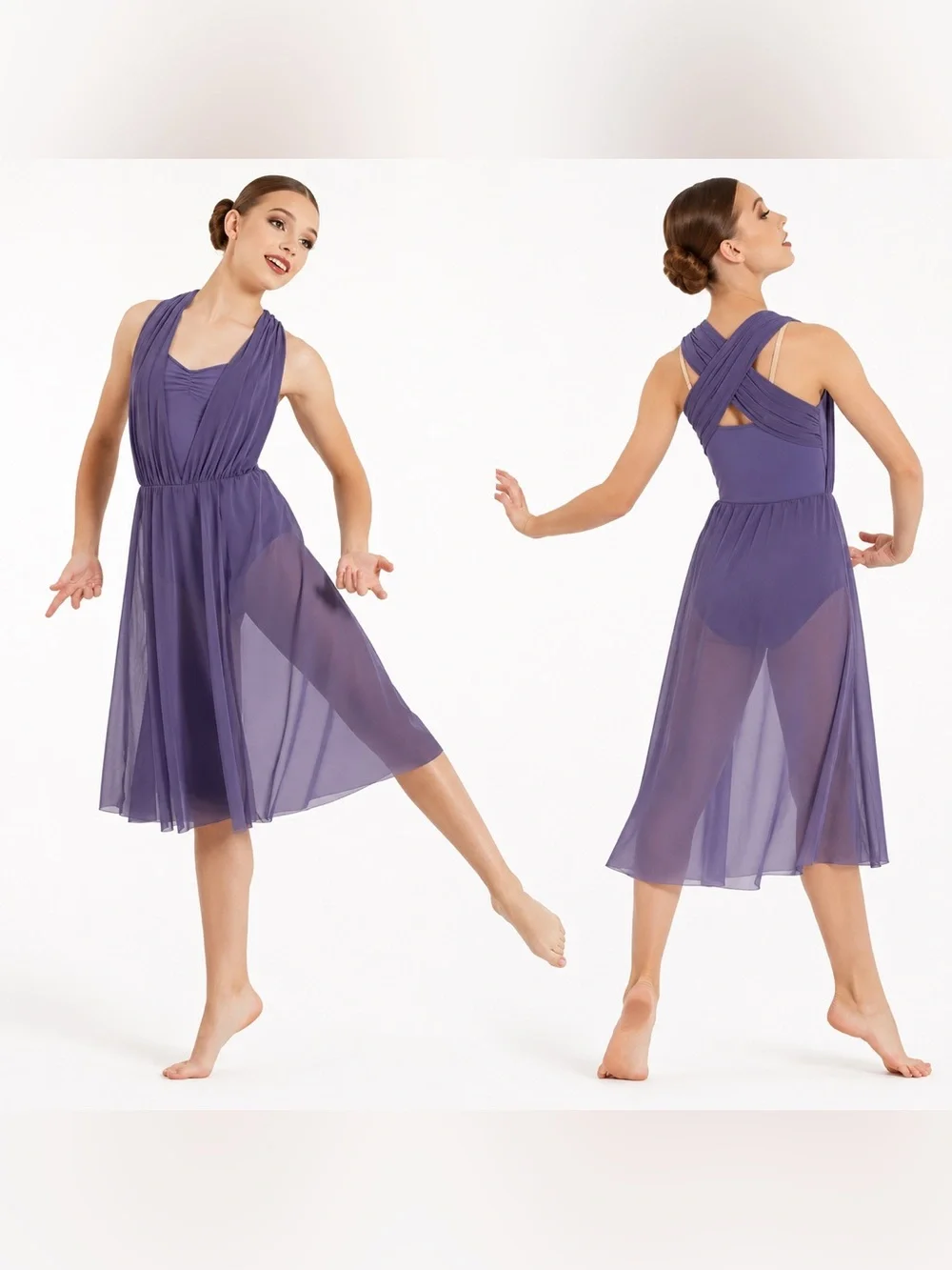 Weissman Dance Costume lyrical LAVENDER maxi Somewhere Only We Know 12296 LA